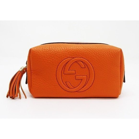 Gucci Interlocking Soho Orange Pouch GG - Picture 1 of 3